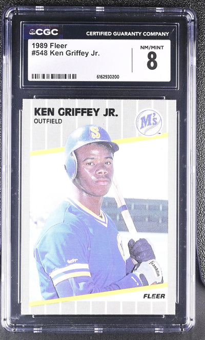 1989 Fleer Ken Griffey Jr. #548 CGC 8