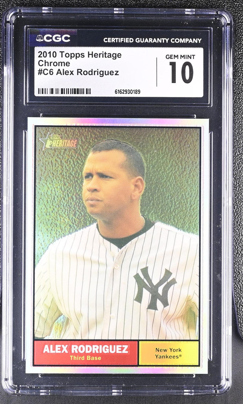 2010 Topps Heritage Chrome Alex Rodriguez #C6 CGC