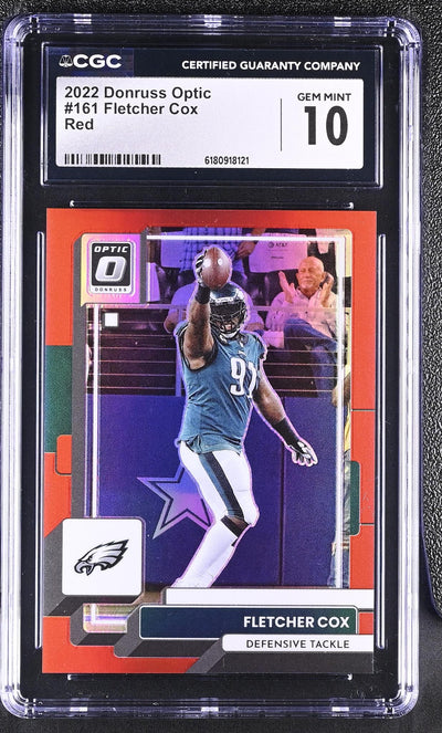 2022 Panini Donruss Optic Fletcher Cox #161 Red 56/99 CGC 10