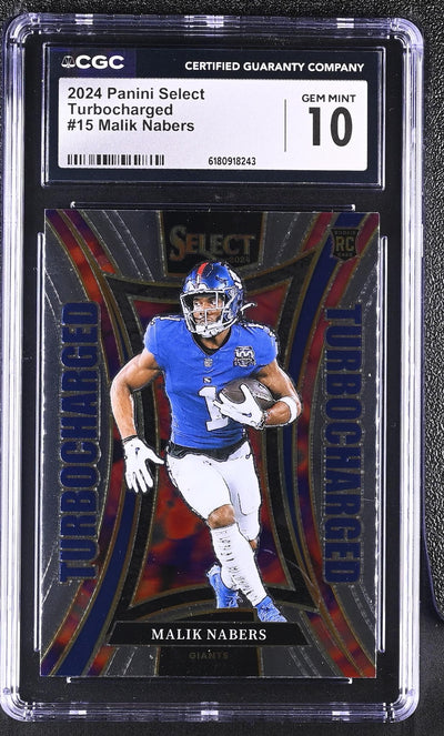 2024 Panini Select Turbocharged Malik Nabers RC #15 CGC 10
