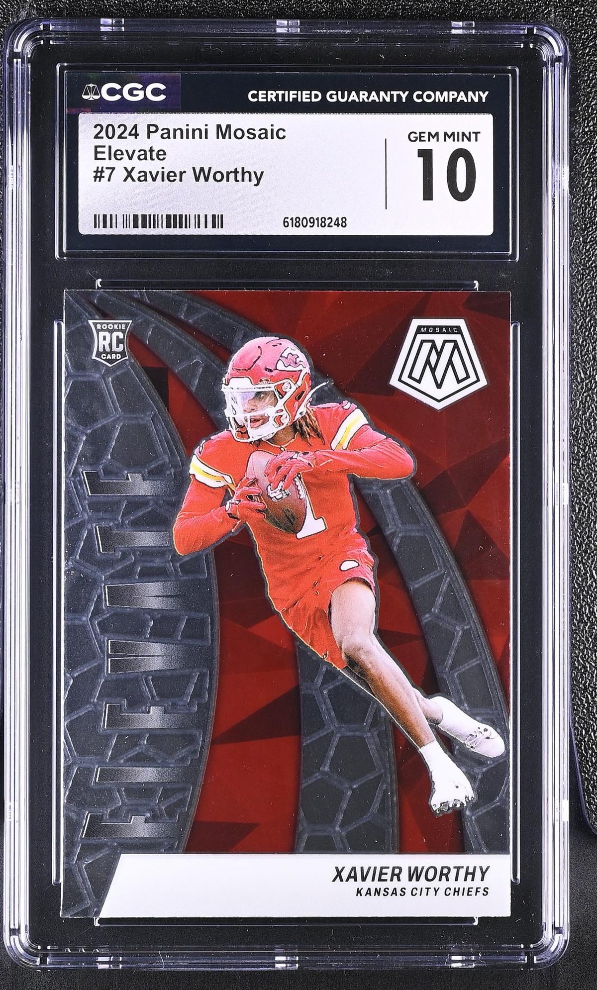 2024 Panini Mosaic Xavier Worthy #7 Rookie CGC 10