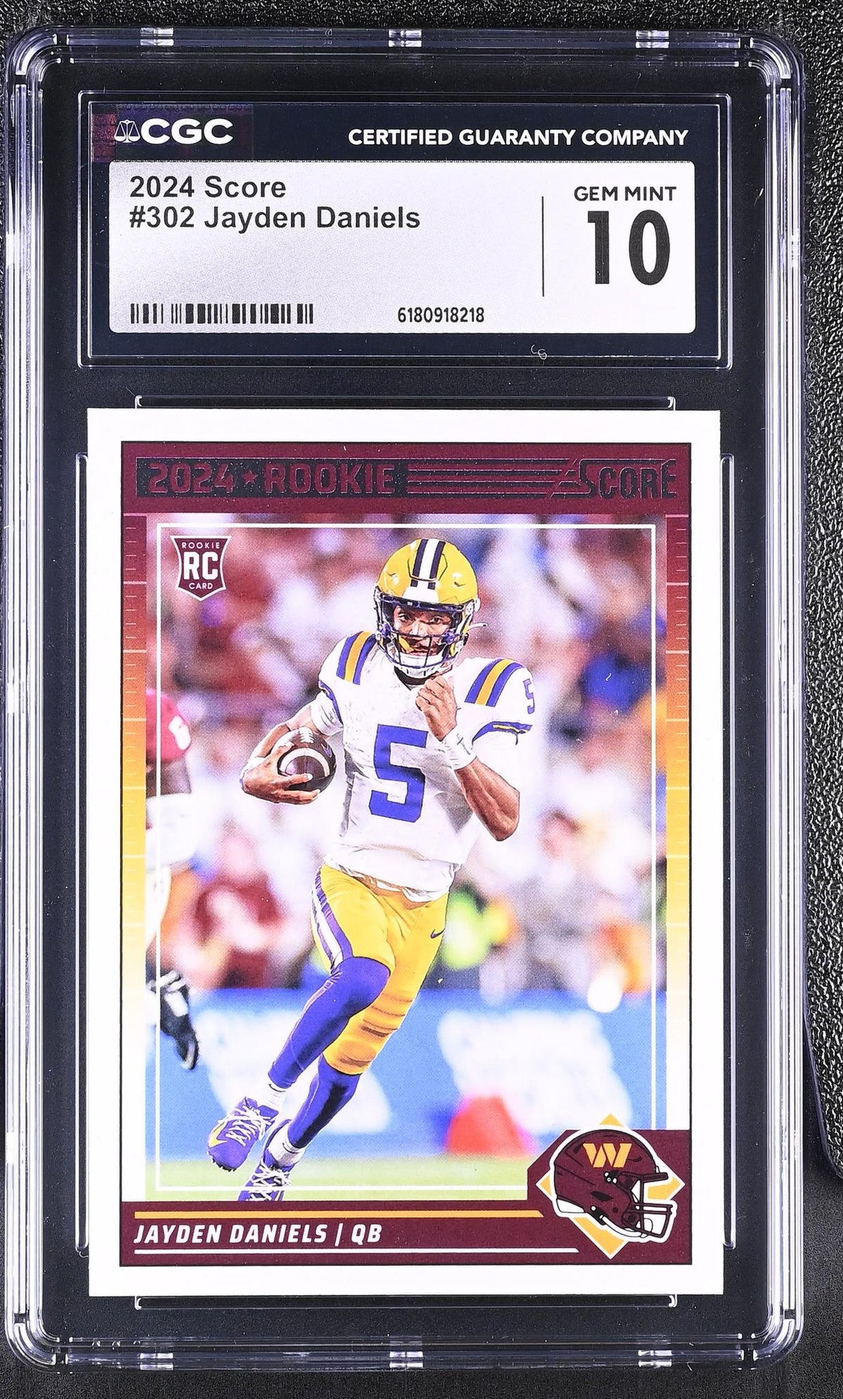 2024 Score Jayden Daniels #302 Rookie CGC 10