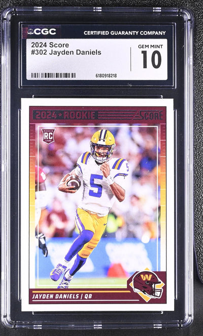 2024 Score Jayden Daniels #302 Rookie CGC 10