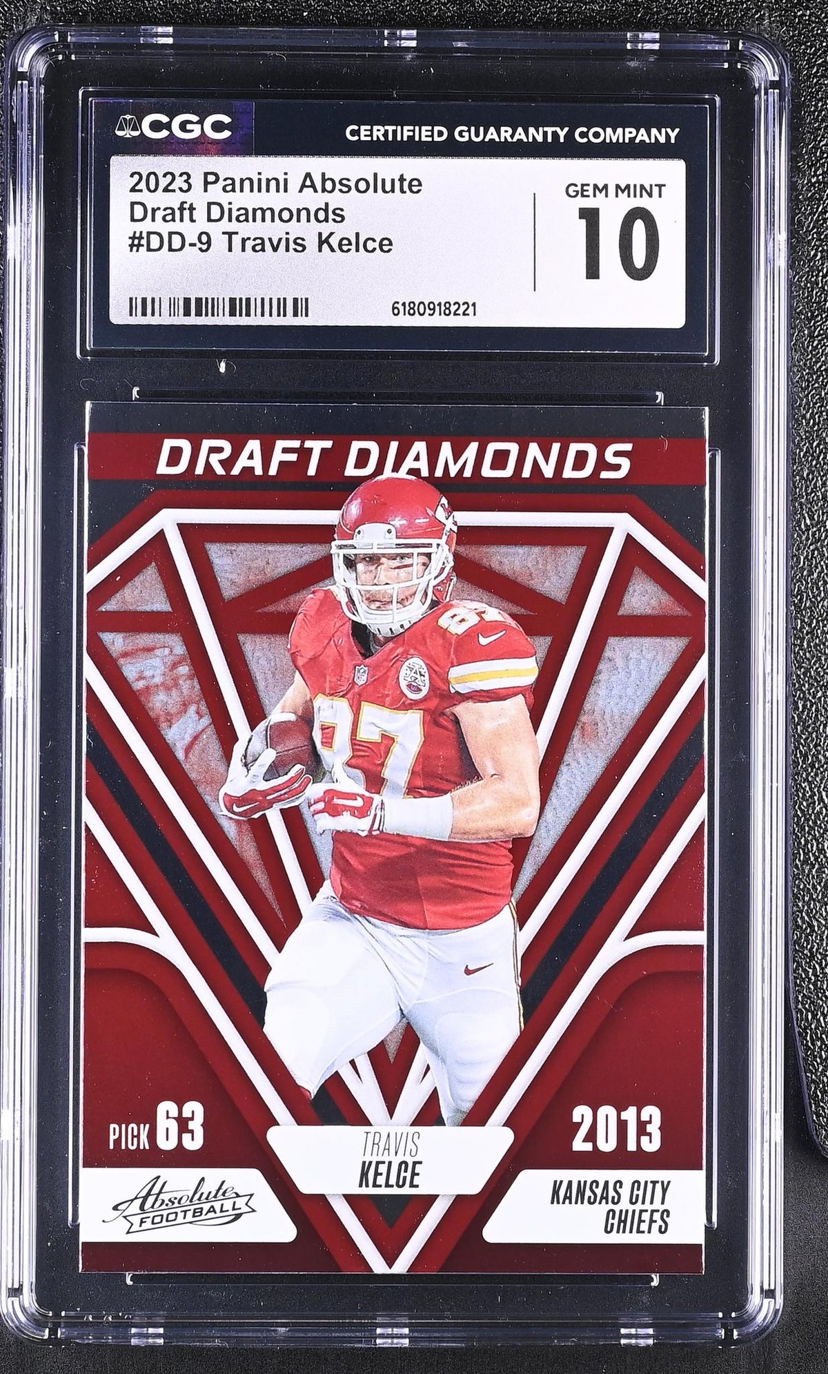 2023 Panini Absolute Draft Diamonds Travis Kelce #DD-9 CGC 10