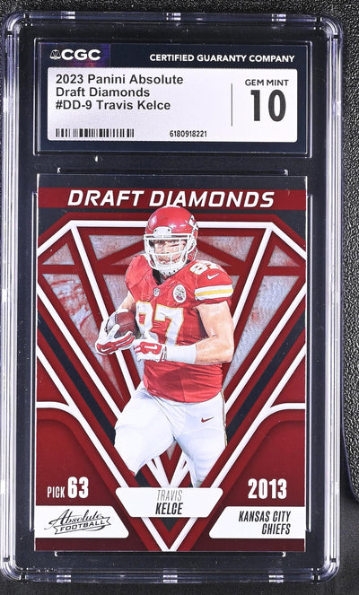 2023 Panini Absolute Draft Diamonds Travis Kelce #DD-9 CGC 10