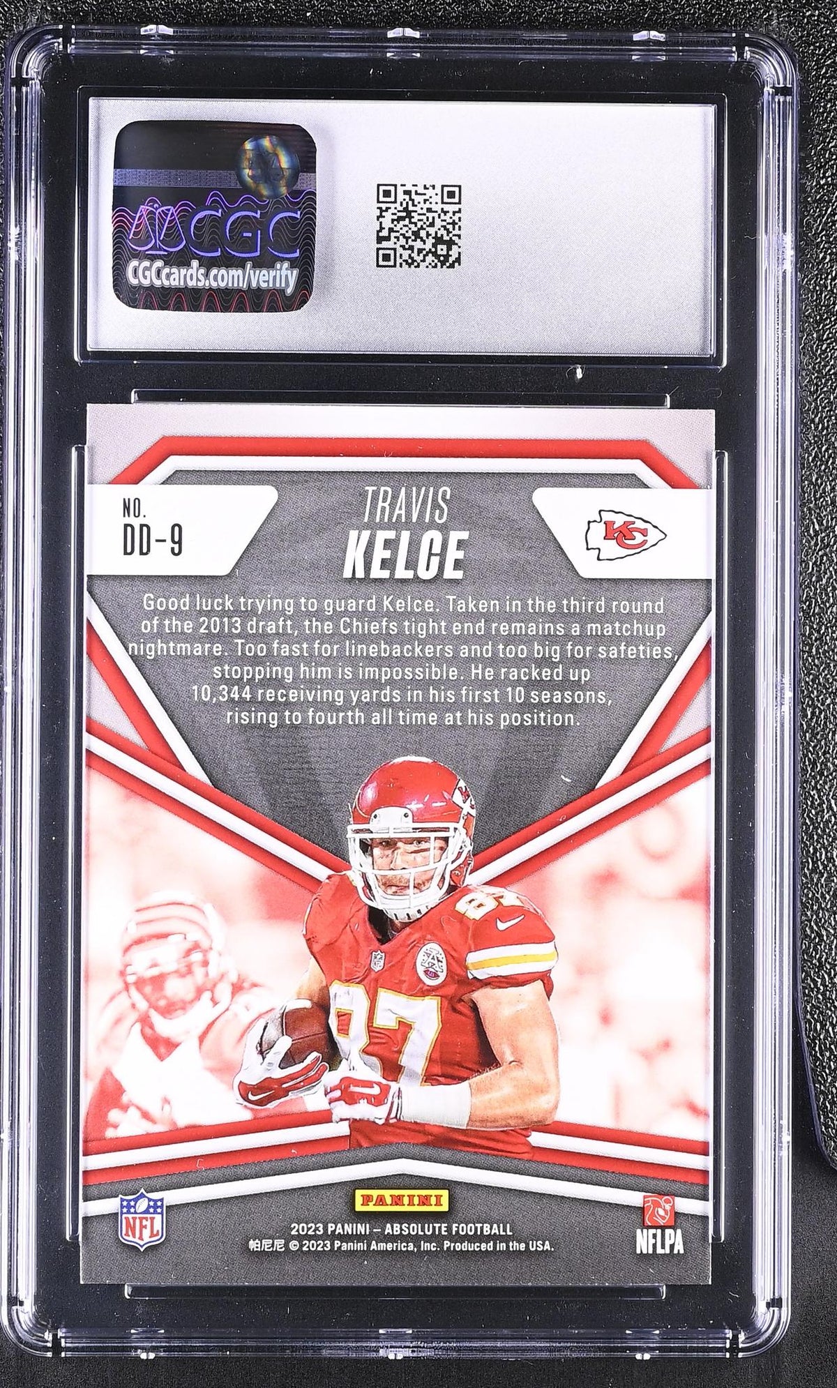 2023 Panini Absolute Draft Diamonds Travis Kelce #DD-9 CGC 10