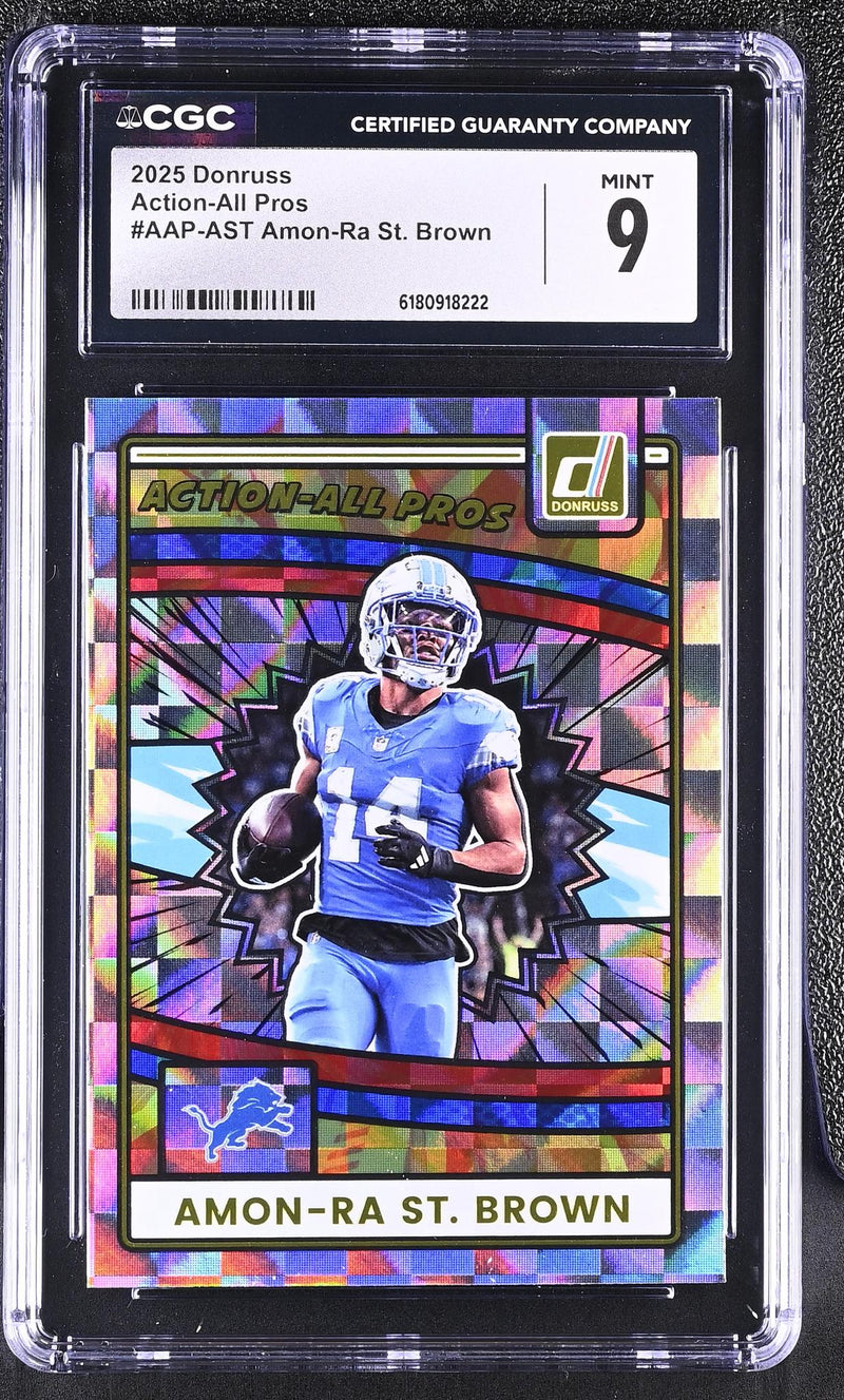 2025 Donruss Action-All Pros Amon-Ra St. Brown #AAP-AST CGC 9