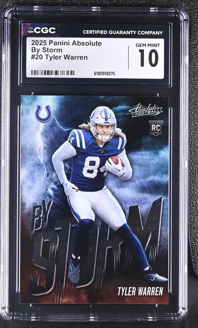 2025 Panini Absolute By Storm Tyler Warren #20 RC CGC 10