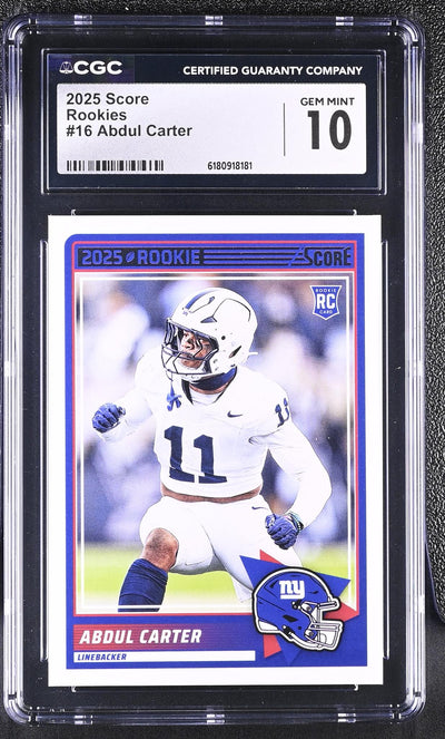 2025 Panini Score Rookies Abdul Carter #16 Rookie CGC 10