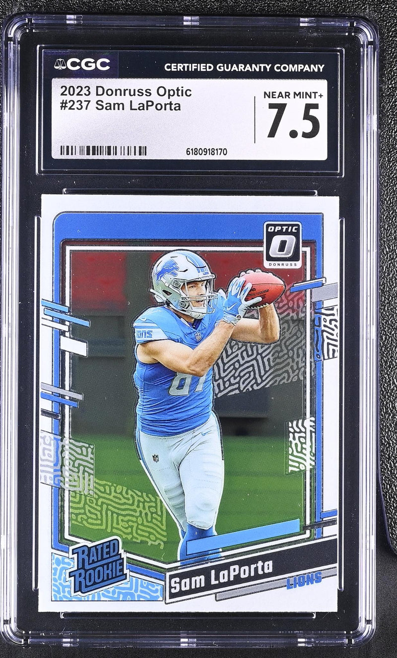 2023 Donruss Optic Sam LaPorta #237 Rated Rookie CGC 7.5