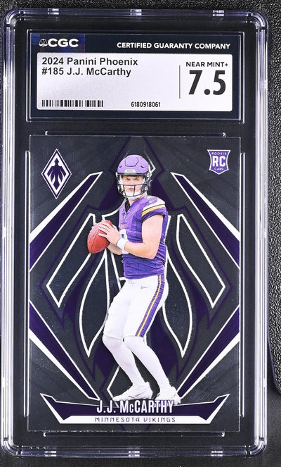 2024 Panini Phoenix J.J. McCarthy #185 Rookie CGC 7.5