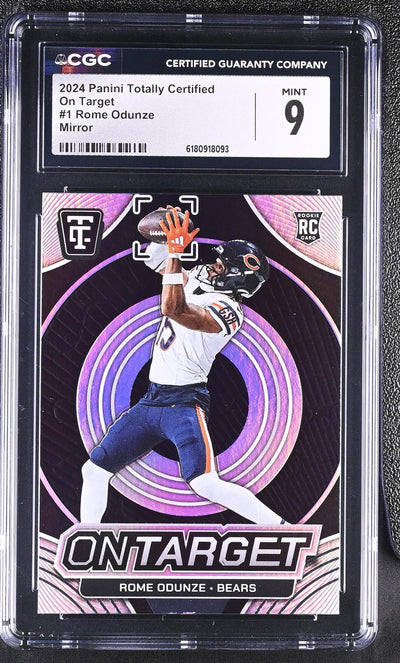 2024 Panini Totally Certified On Target Mirror Rome Odunze #1 Rookie CGC 9