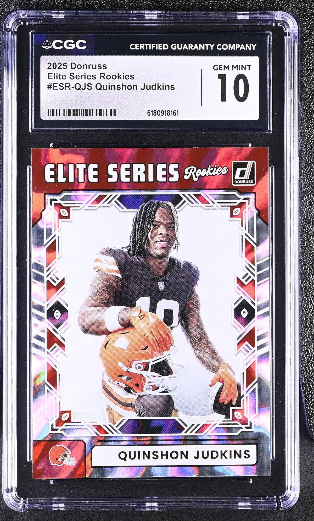 2025 Panini Donruss Elite Series Rookies Quinshon Judkins #ESR-QJS CGC 10