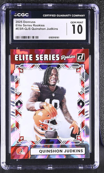 2025 Panini Donruss Elite Series Rookies Quinshon Judkins #ESR-QJS CGC 10