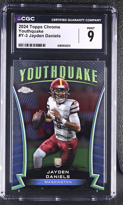 2024 Topps Chrome Youthquake Jayden Daniels #Y-3 Rookie CGC 9