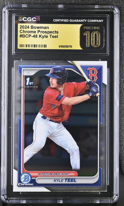 2024 Bowman Chrome Prospects Kyle Teel BCP-48 1st Bowman CGC Pristine 10