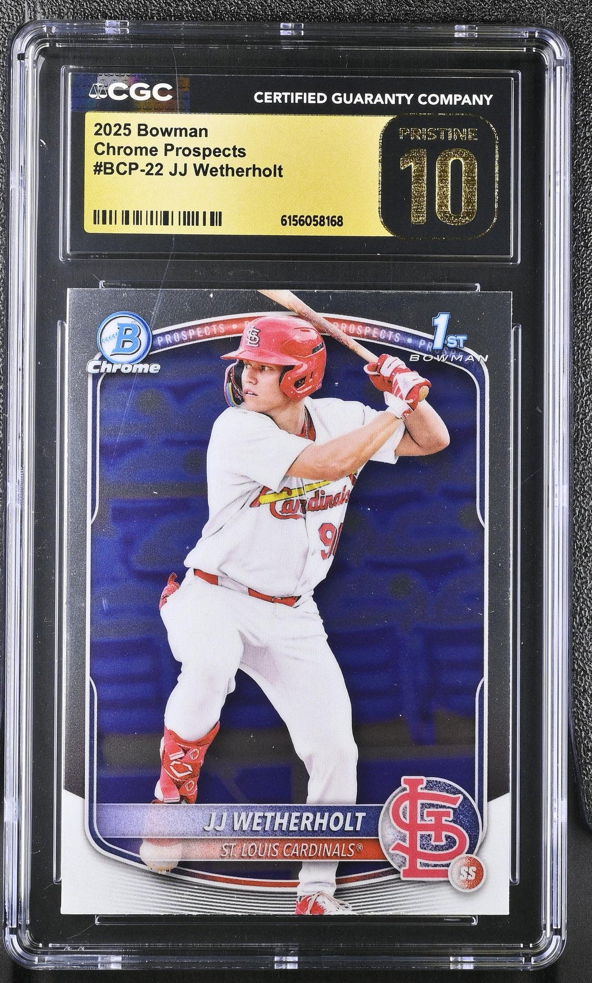 2025 Bowman Chrome Prospects JJ Wetherholt #BCP-22 1st Bowman CGC 10