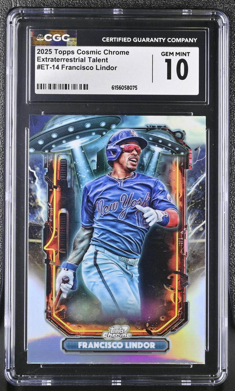 2025 Topps Cosmic Chrome Francisco Lindor #ET-14 Extraterrestrial Talent CGC 10