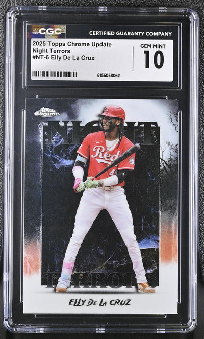 2025 Topps Chrome Update Night Terrors Elly De La Cruz #NT-6 CGC 10