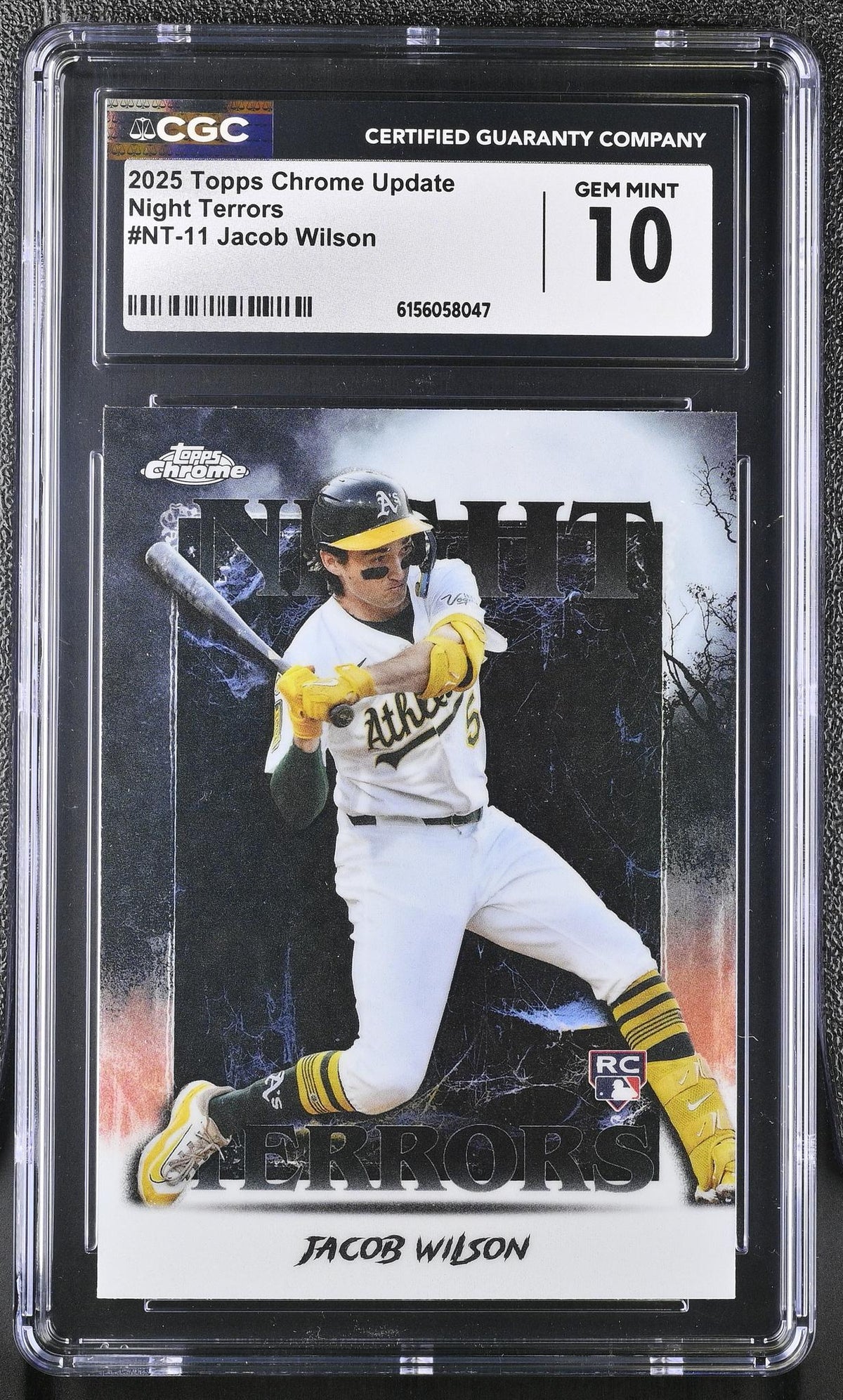 2025 Topps Chrome Update Night Terrors Jacob Wilson #NT-11 Rookie CGC 10