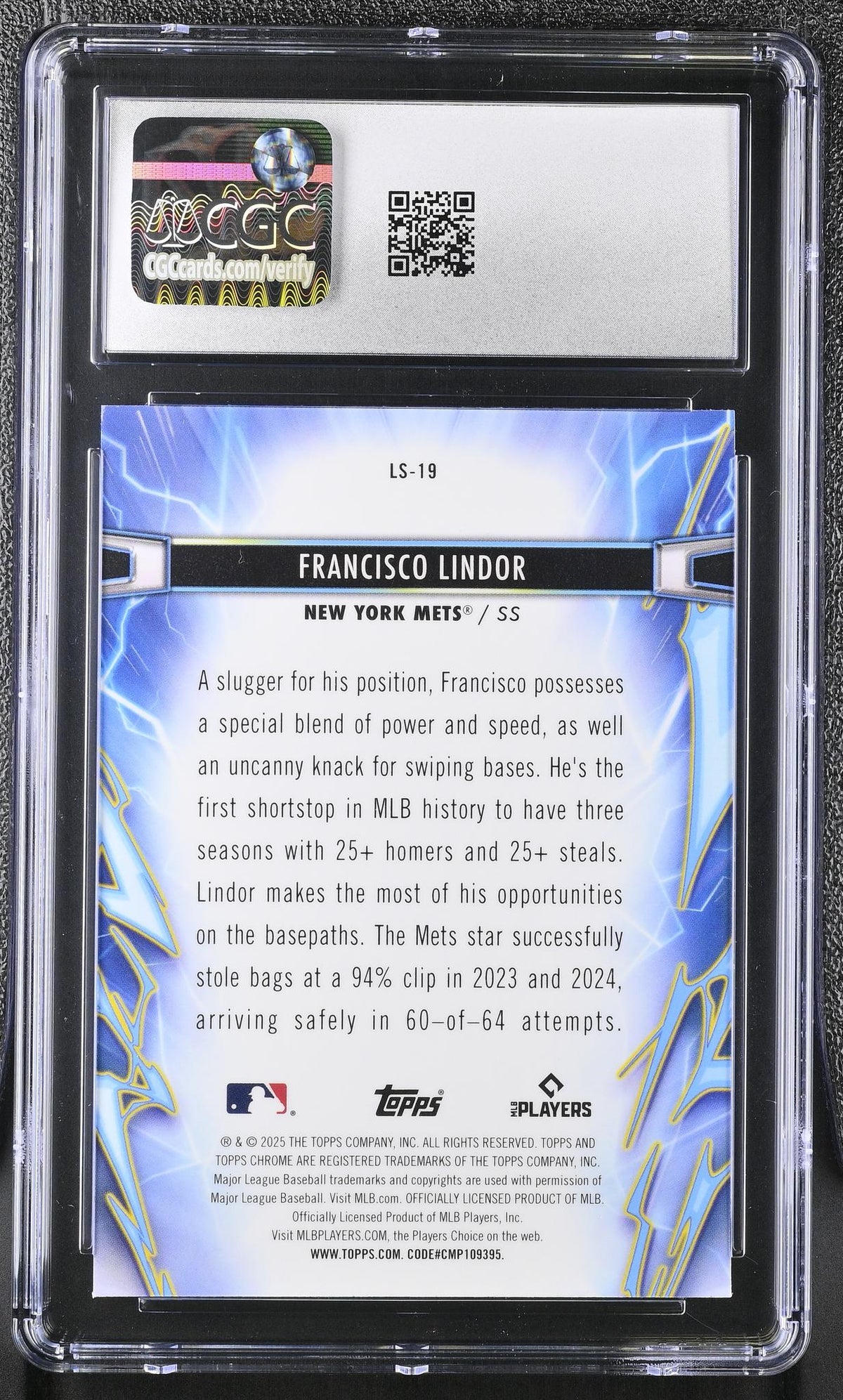 2025 Topps Cosmic Chrome Light Speed Francisco Lindor #LS-19 CGC 10
