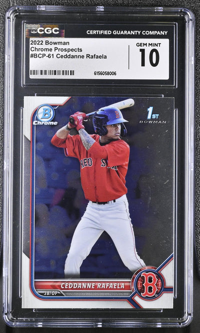 2022 Bowman Chrome Prospects BCP-61 Ceddanne Rafaela CGC 10