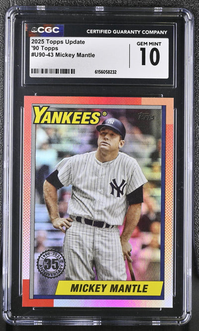 2025 Topps Update '90 Topps Mickey Mantle #U90-43 CGC 10