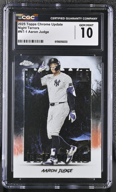 2025 Topps Chrome Update Night Terrors Aaron Judge #NT-1 CGC 10