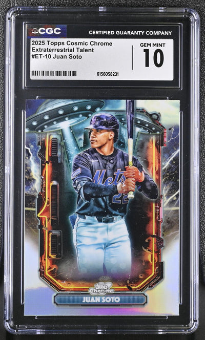 2025 Topps Cosmic Chrome Juan Soto #ET-10 Extraterrestrial Talent CGC 10