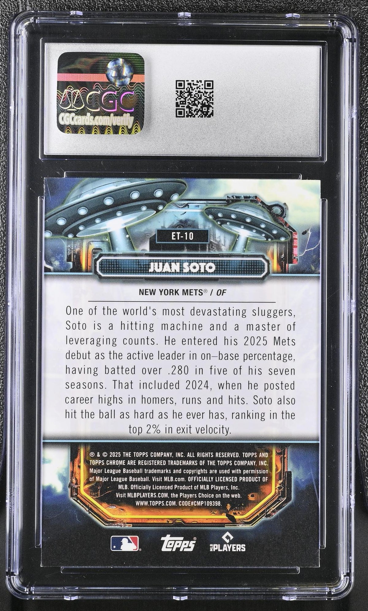 2025 Topps Cosmic Chrome Juan Soto #ET-10 Extraterrestrial Talent CGC 10