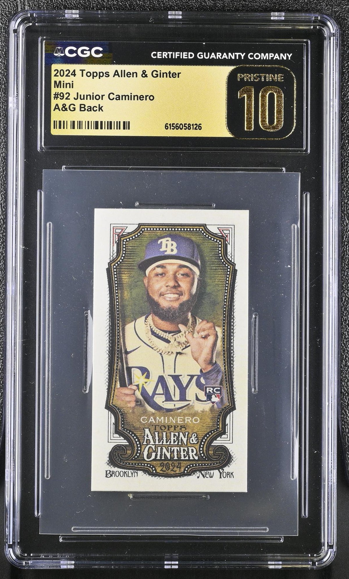 2024 Topps Allen & Ginter Mini Junior Caminero RC A&G Back #92 CGC 10