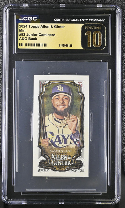 2024 Topps Allen & Ginter Mini Junior Caminero RC A&G Back #92 CGC 10
