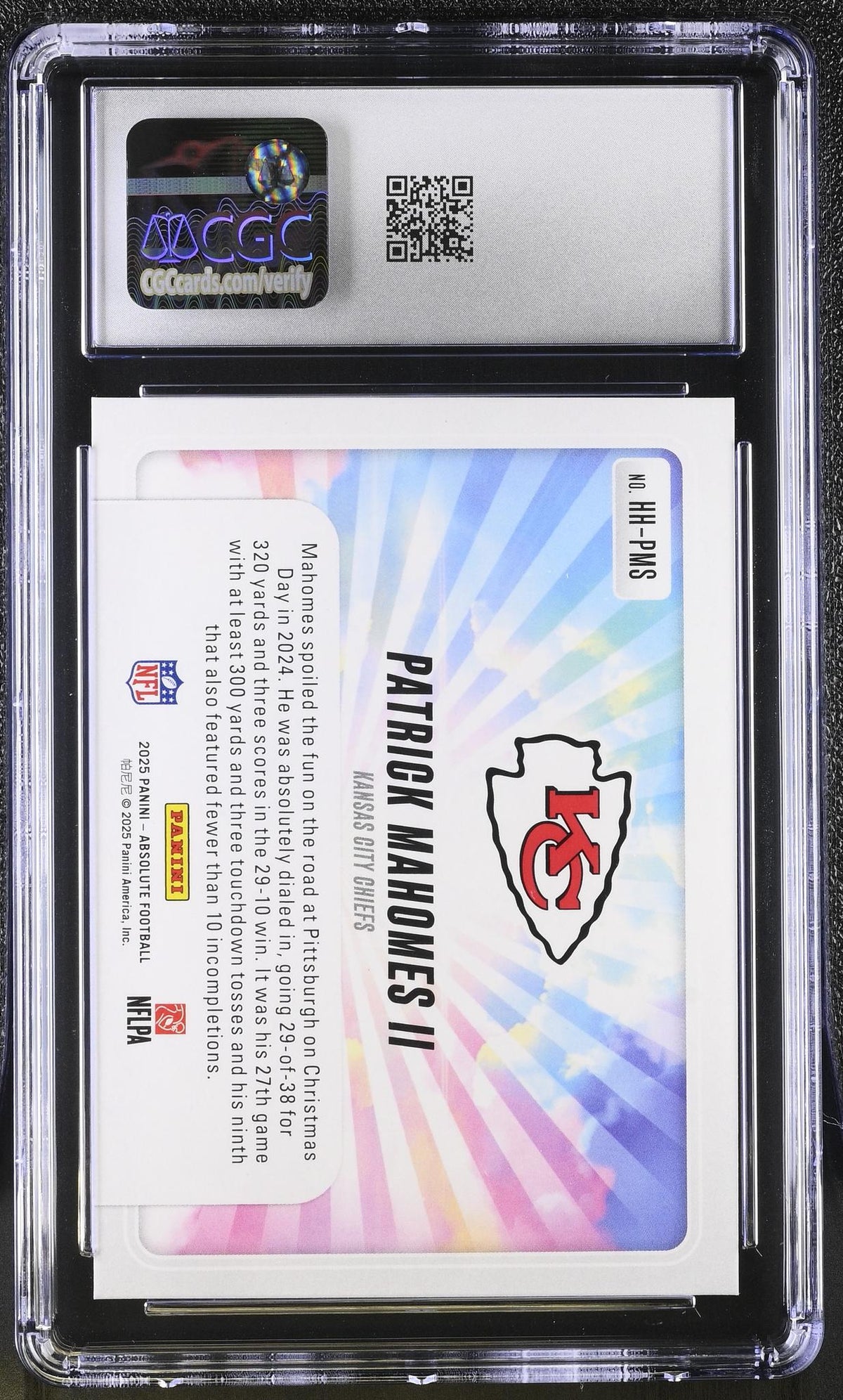 2025 Panini Absolute Hog Heaven Patrick Mahomes II #HH-PM5 CGC 10