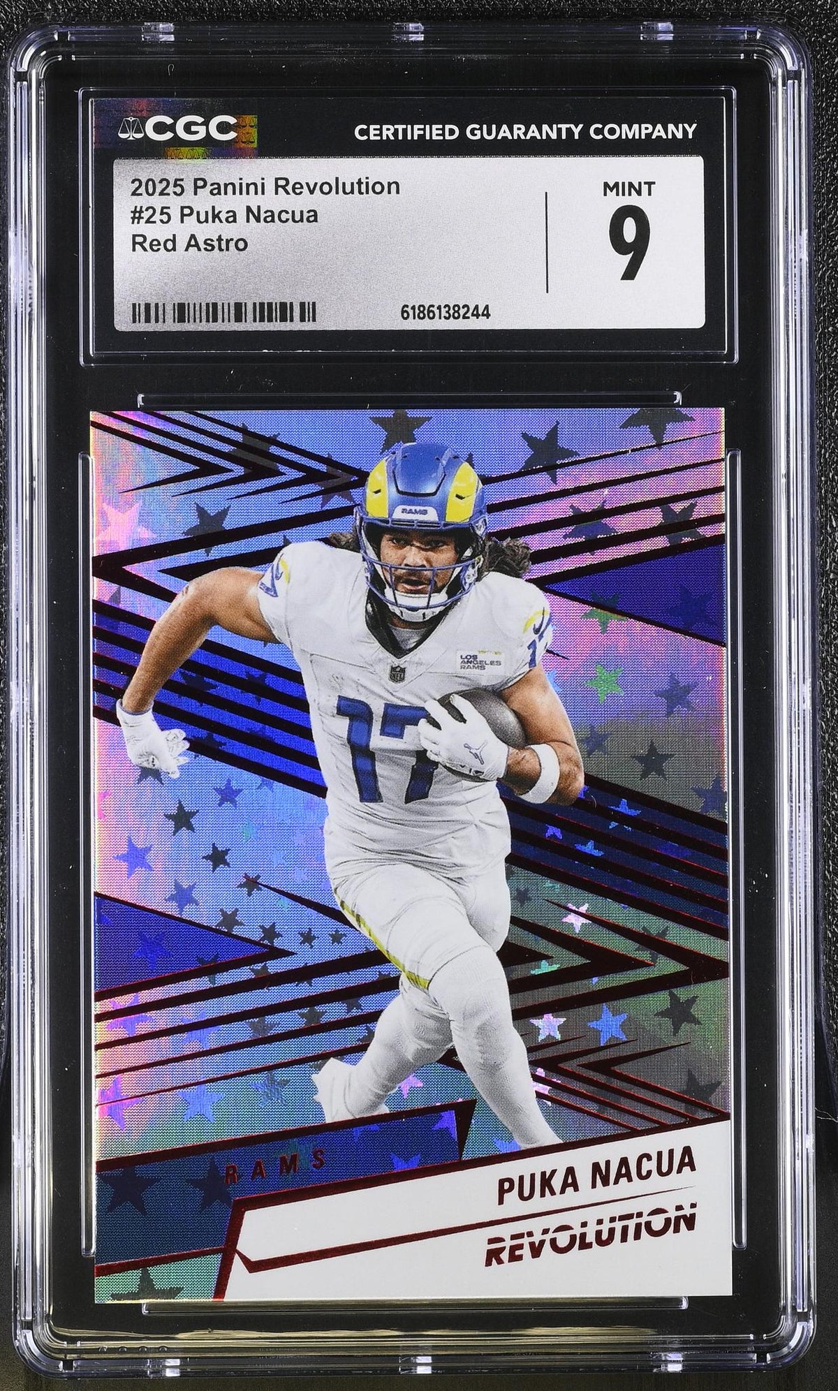 2025 Panini Revolution Puka Nacua #25 Red Astro CGC 9