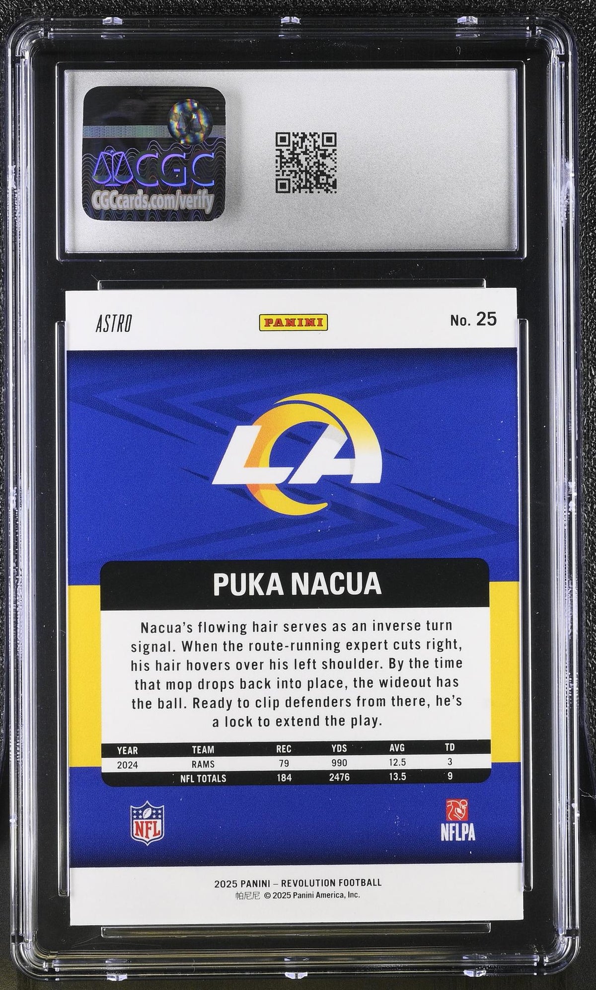 2025 Panini Revolution Puka Nacua #25 Red Astro CGC 9