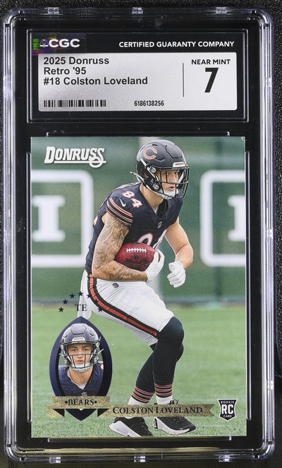 2025 Panini Donruss Retro '95 Colston Loveland #18 RC CGC 7