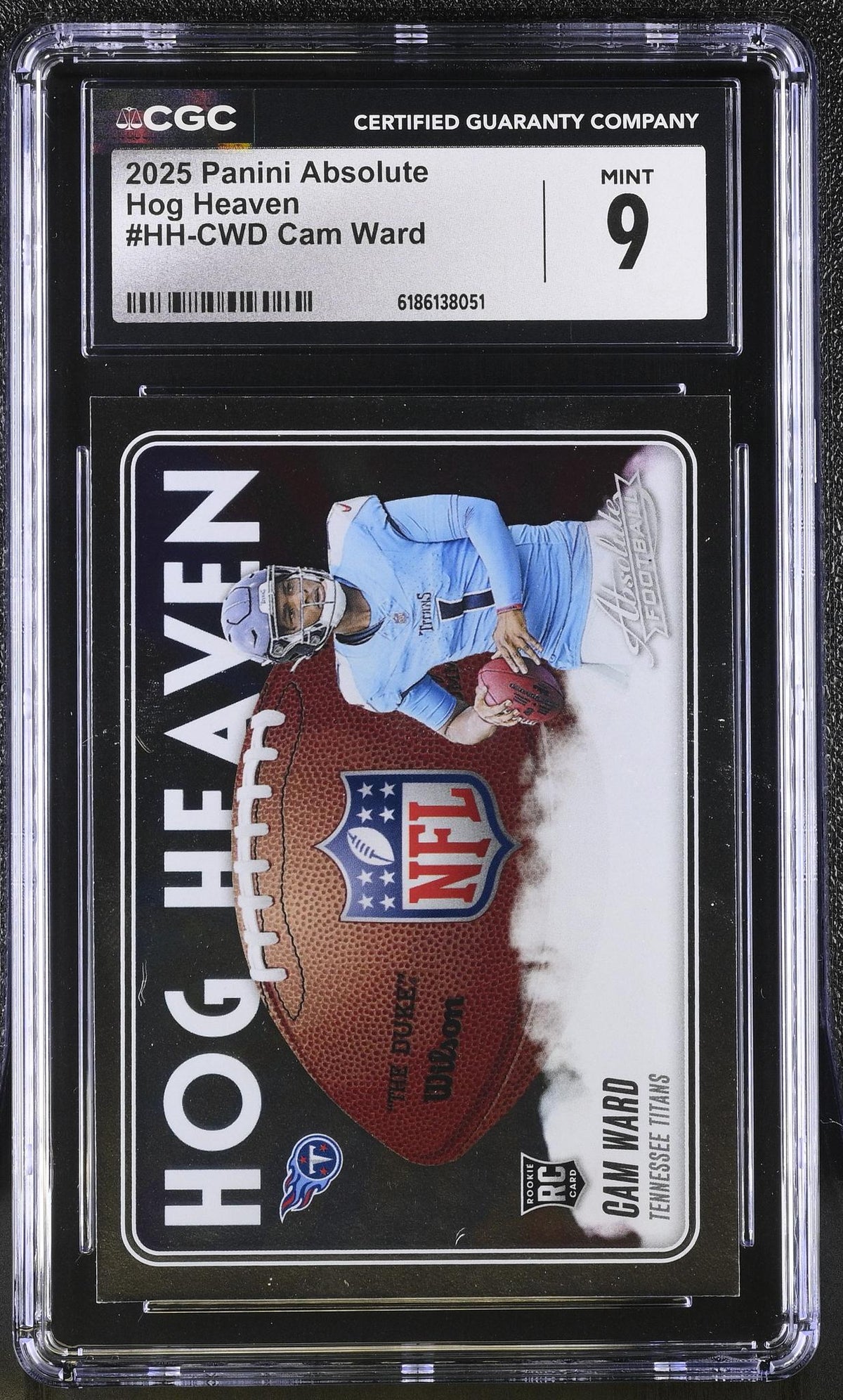 2025 Panini Absolute Hog Heaven Cam Ward #HH-CWD Rookie CGC 9