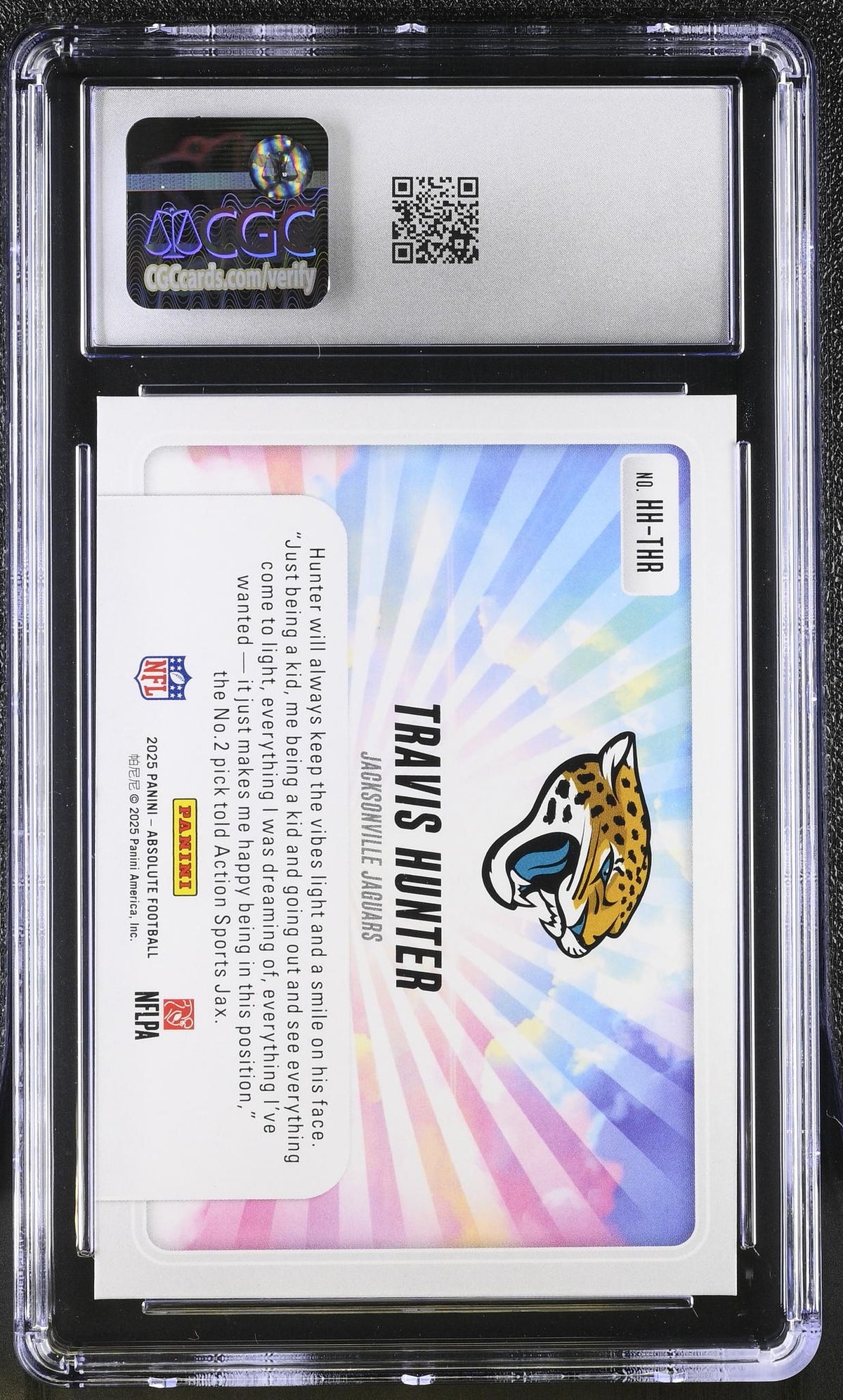 2025 Panini Absolute Hog Heaven Travis Hunter Rookie #HH-THR CGC 9