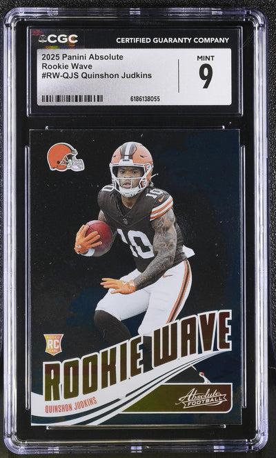 2025 Panini Absolute Rookie Wave Quinshon Judkins #RW-QJS RC CGC 9