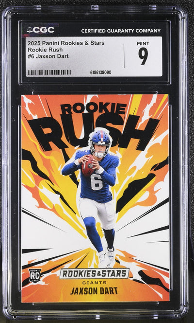 2025 Panini Rookies & Stars Rookie Rush Jaxson Dart #6 CGC 9
