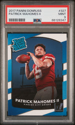 2017 Donruss Rated Rookie Patrick Mahomes II #327 PSA 9