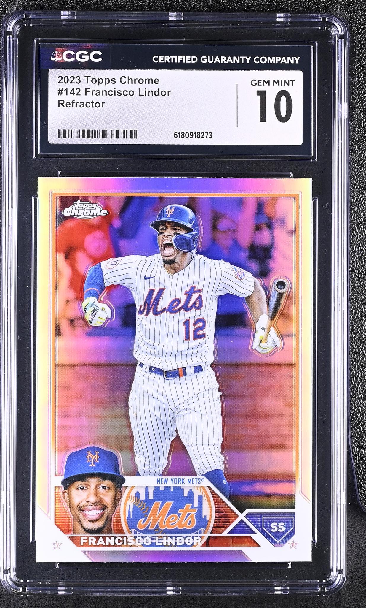 2023 Topps Chrome Francisco Lindor #142 Refractor CGC 10