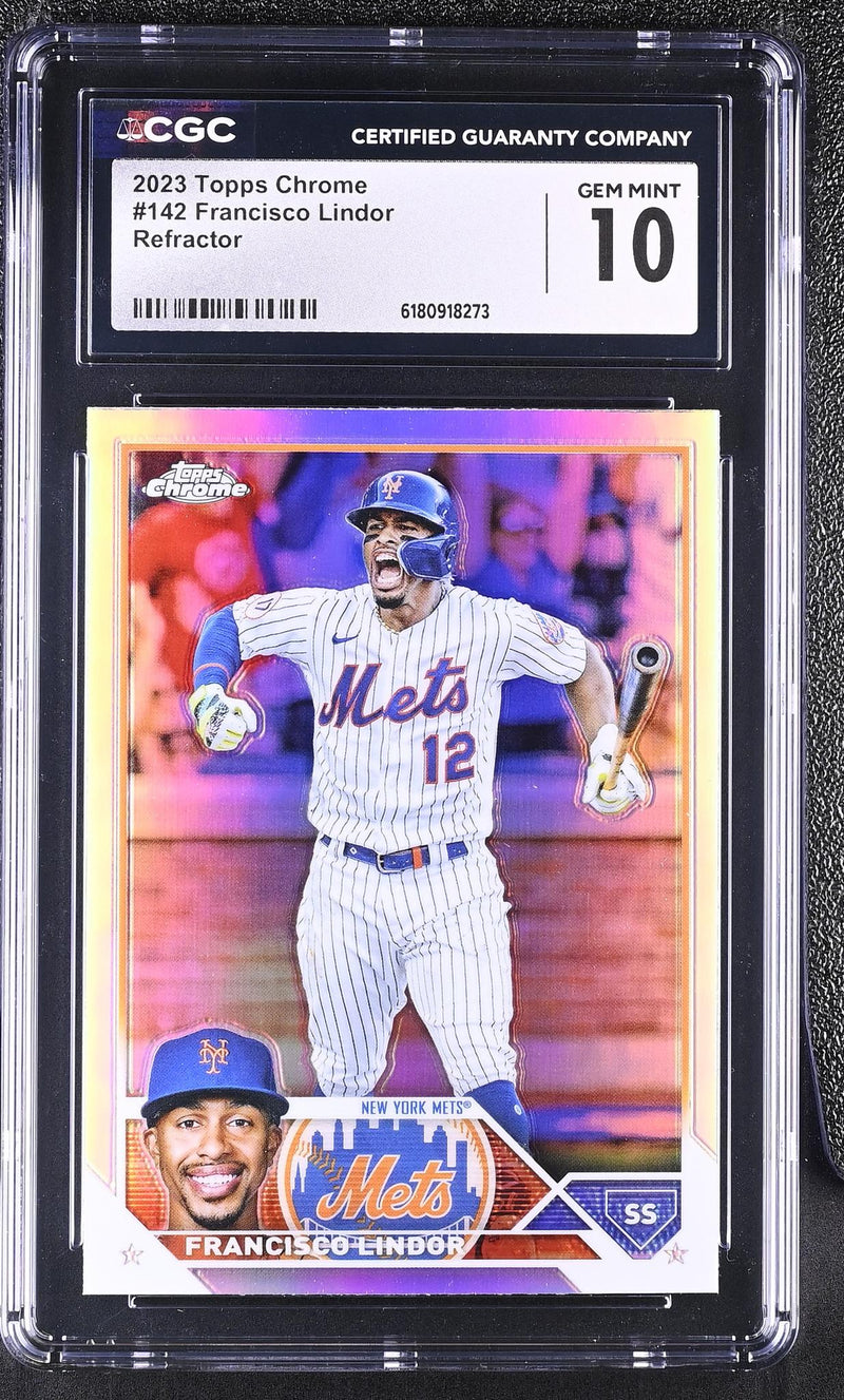 2023 Topps Chrome Francisco Lindor #142 Refractor CGC 10