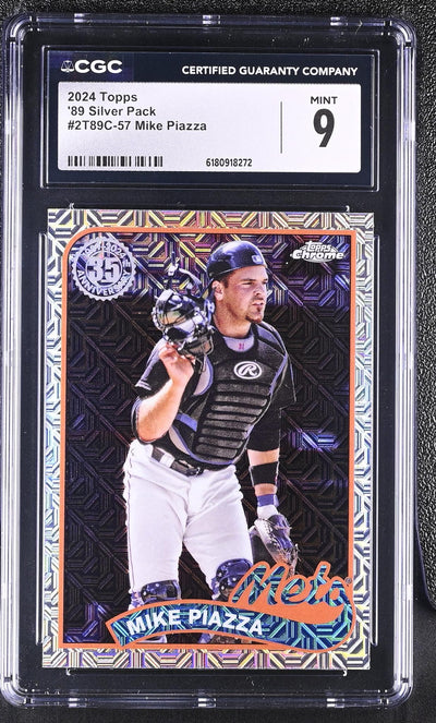 2024 Topps Chrome Mike Piazza #'89 Silver Pack #2T89C-57 CGC 9