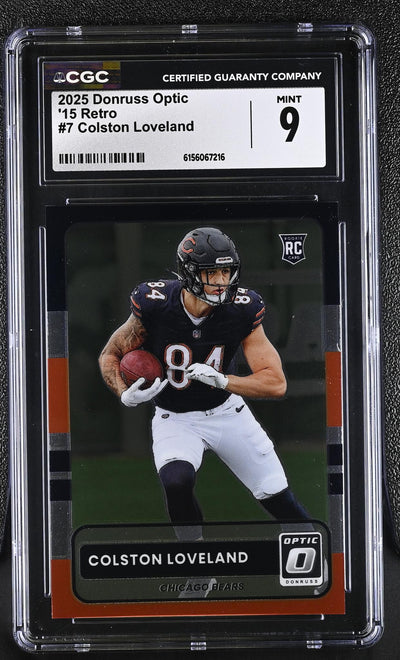 2025 Donruss Optic 15 Retro Colston Loveland RC #7 CGC 9