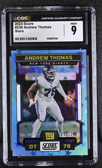2023 Panini Score Andrew Thomas #236 Stars /299 CGC 9