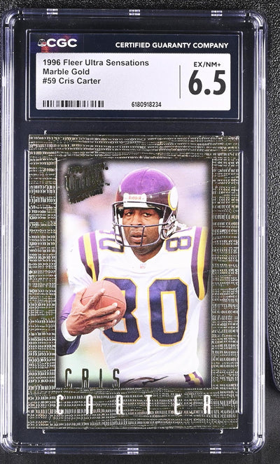1996 Fleer Ultra Sensations Cris Carter #59 Marble Gold CGC 6.5