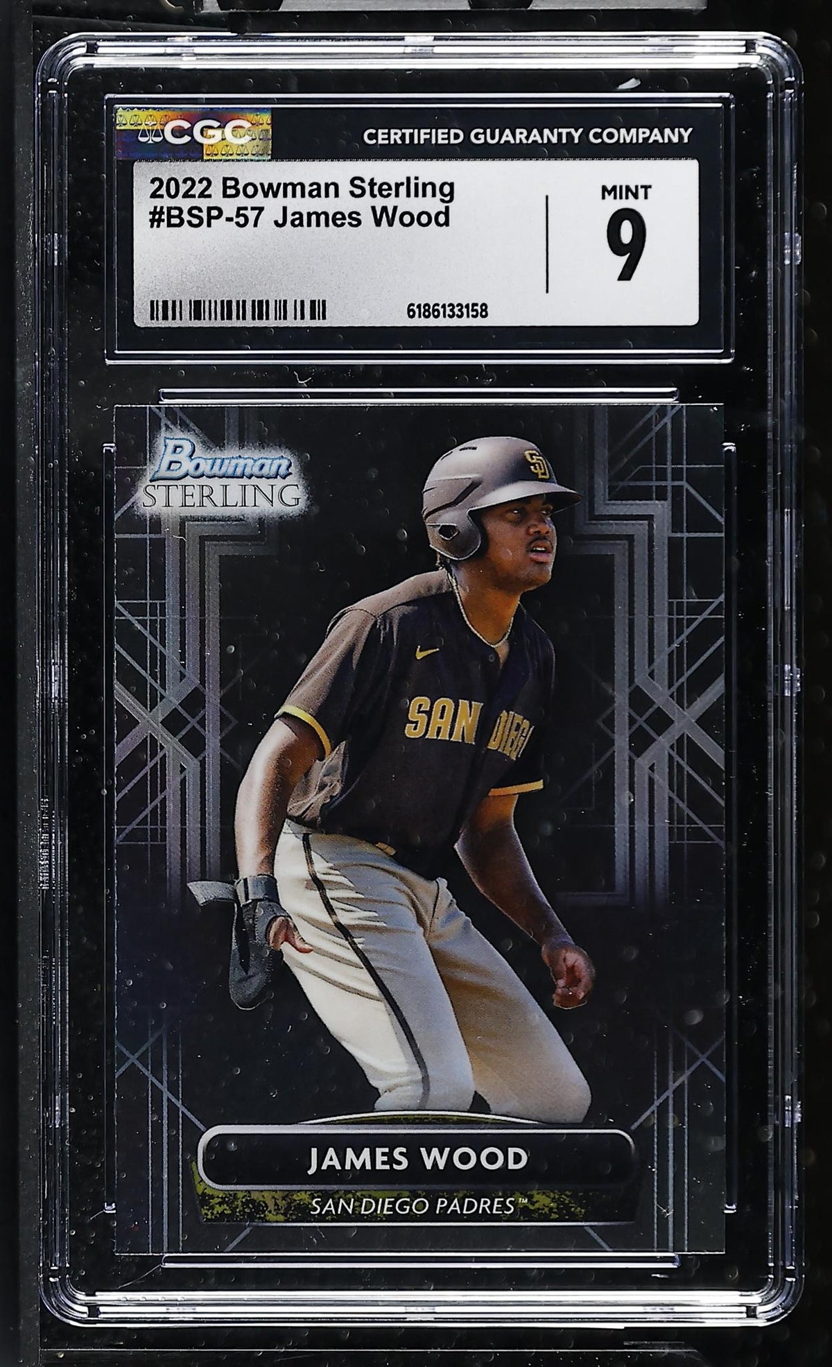 2022 Bowman Sterling James Wood #BSP-57 CGC 9