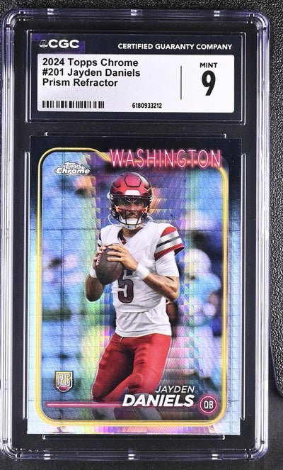2024 Topps Chrome Jayden Daniels #201 Prism Refractor RC CGC 9