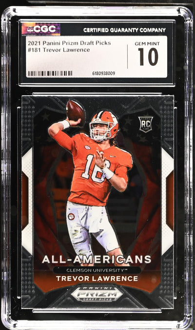 2021 Panini Prizm Draft Picks All-Americans Trevor Lawrence #181 RC CGC 10
